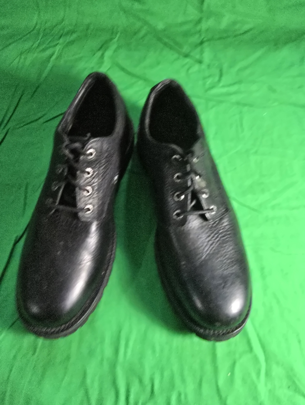 H.S. Trask Mens Black Leather Lace-up Oxford Dress Shoes Size 10M